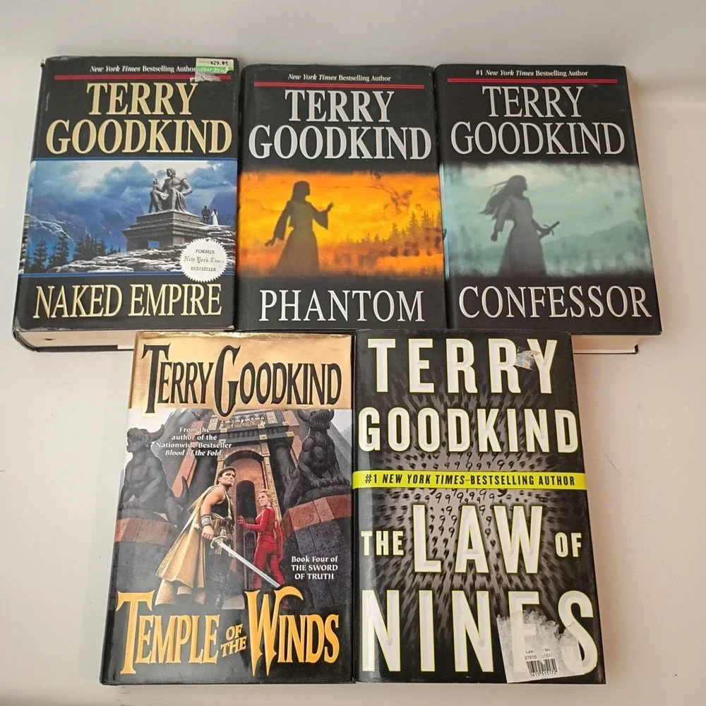 Terry Goodkind 1st/1st Hardcover Book Lot: 4 Sword of Truth and The Law Of Nines